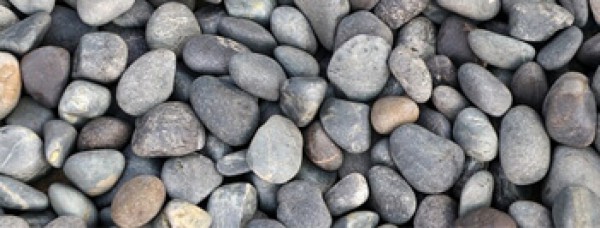 Unsorted river gravel